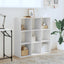 bogreol 102x32x102 cm konstrueret træ hvid