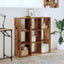 bogreol 102x32x102 cm konstrueret træ antikt træ