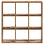 bogreol 102x32x102 cm konstrueret træ antikt træ