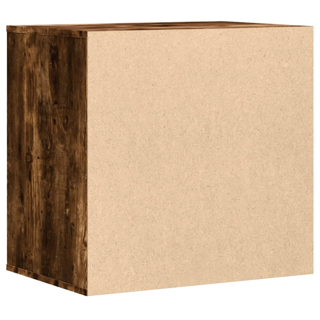 kommode til hjørne 60x41x58 cm konstrueret træ røget egetræ