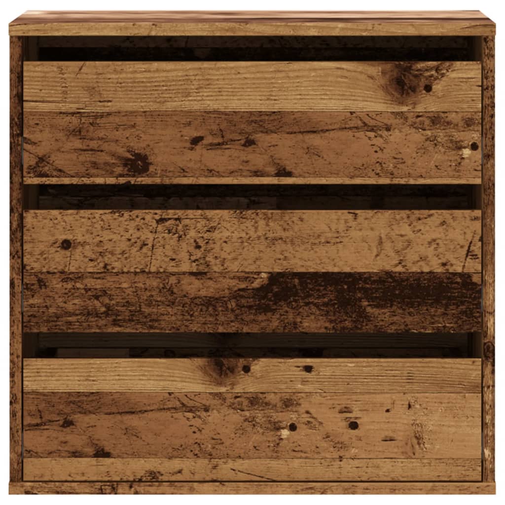kommode til hjørne 60x41x58 cm konstrueret træ antikt træ