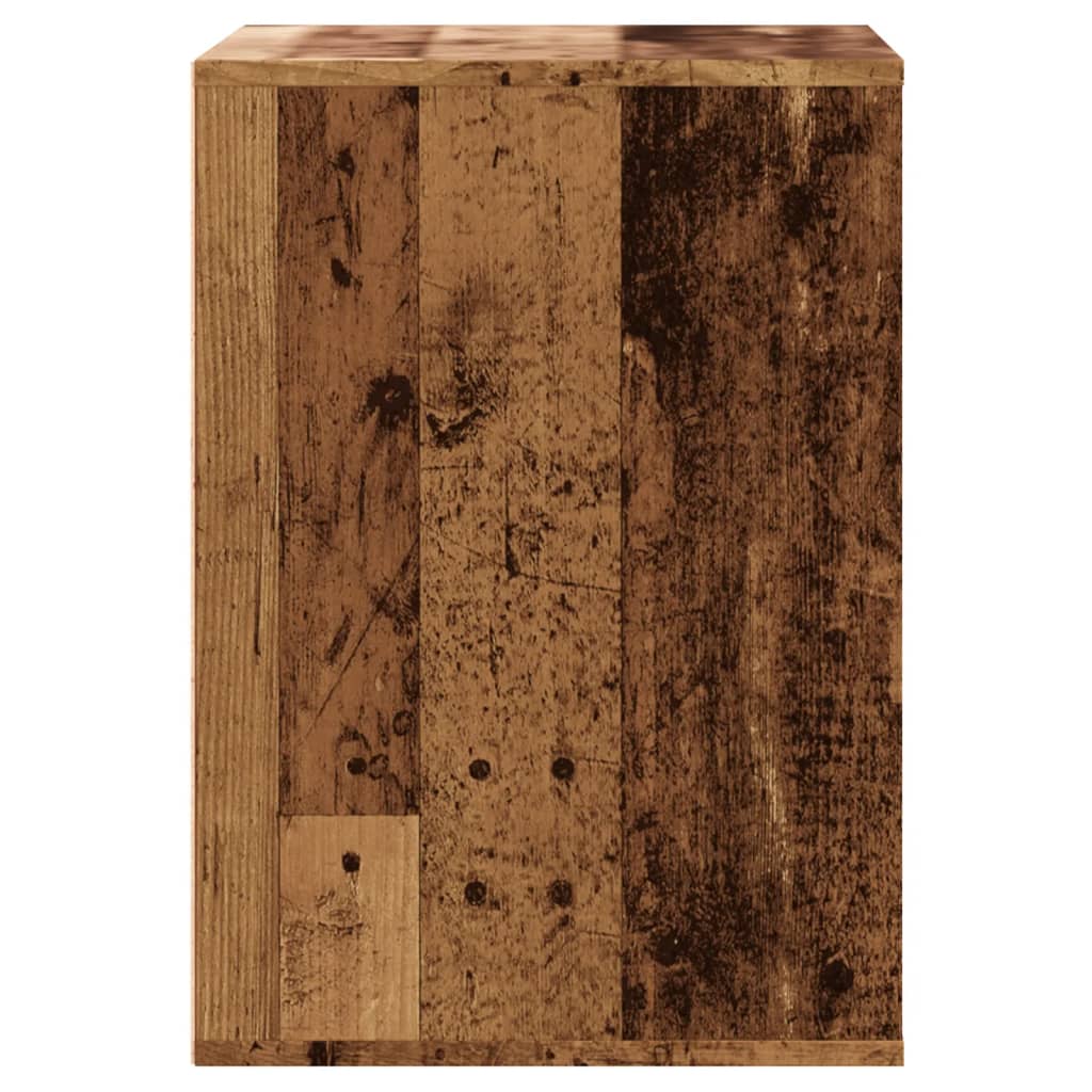 kommode til hjørne 60x41x58 cm konstrueret træ antikt træ