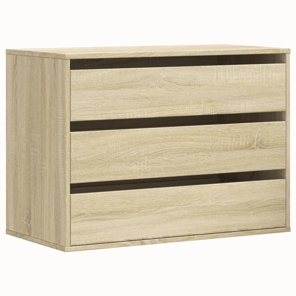 kommode til hjørne 80x41x58 cm konstrueret træ sonoma-eg