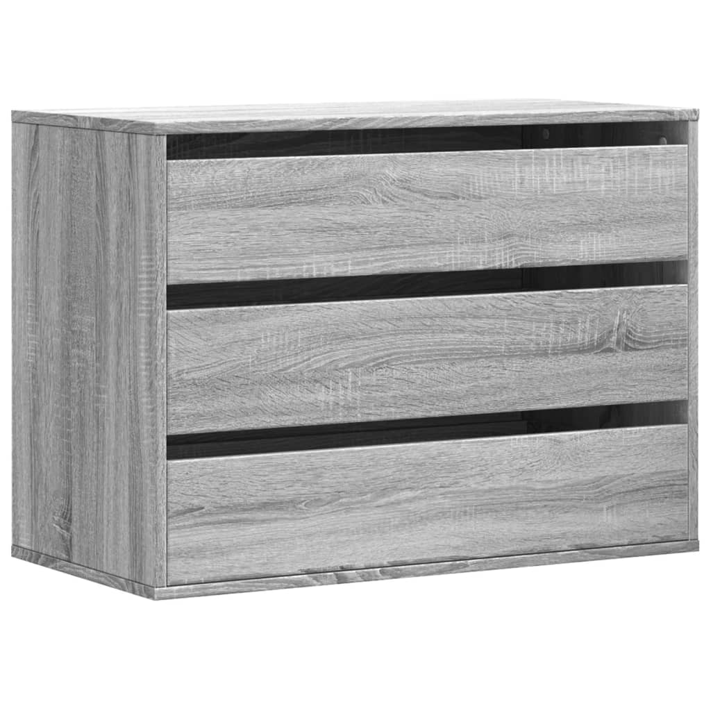 kommode til hjørne 80x41x58 cm konstrueret træ grå sonoma-eg