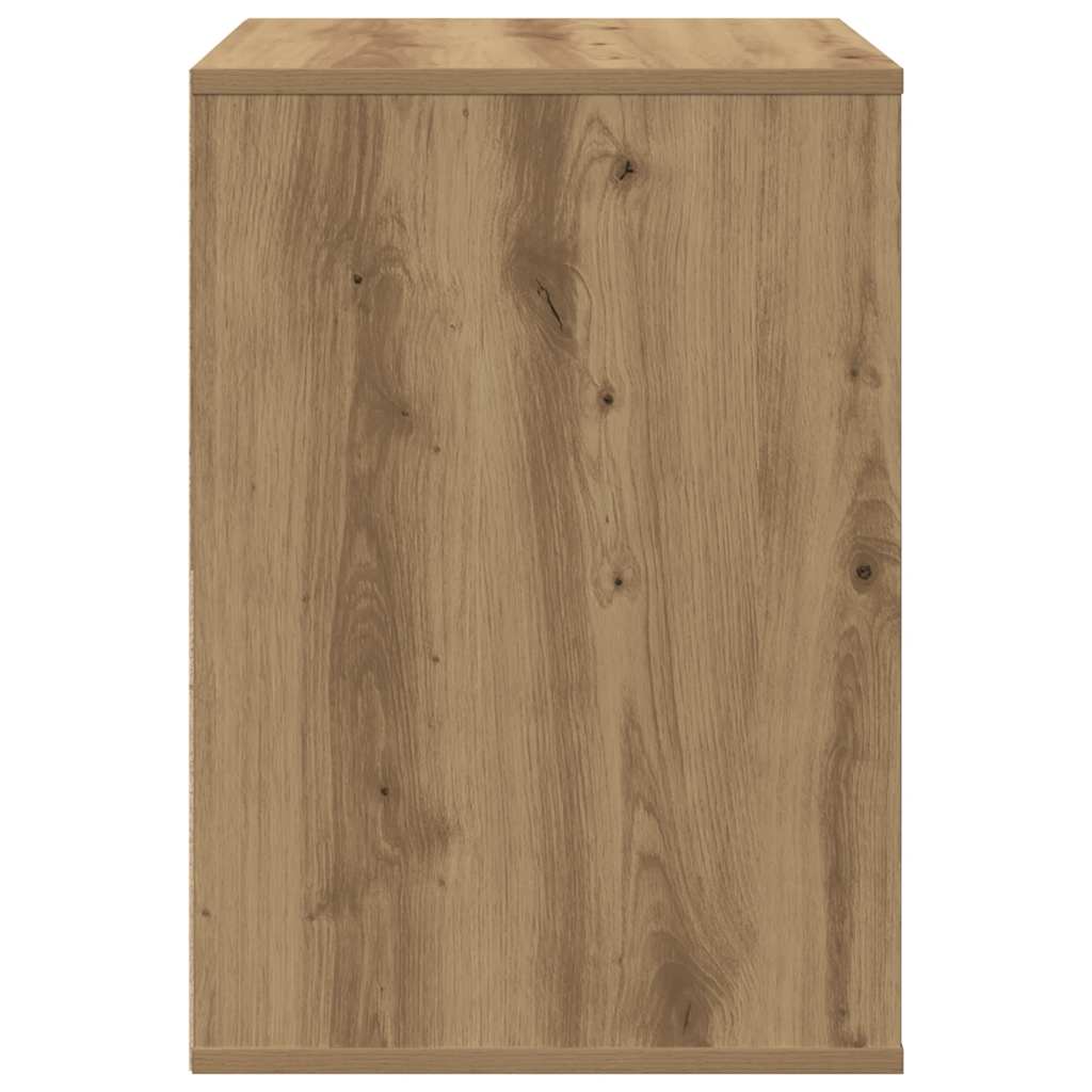 kommode til hjørne 80x41x58 cm konstrueret træ egetræsfarve