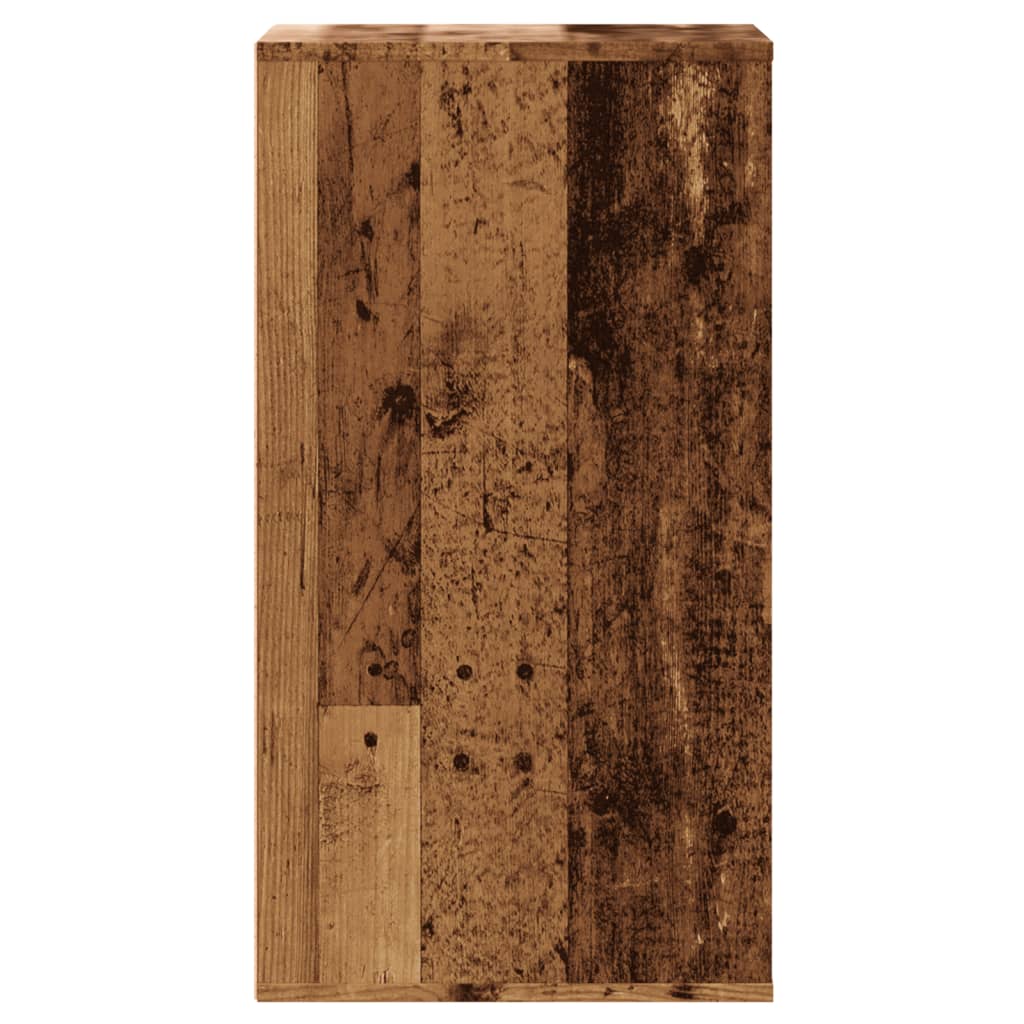 kommode til hjørne 40x41x76 cm konstrueret træ antikt træ