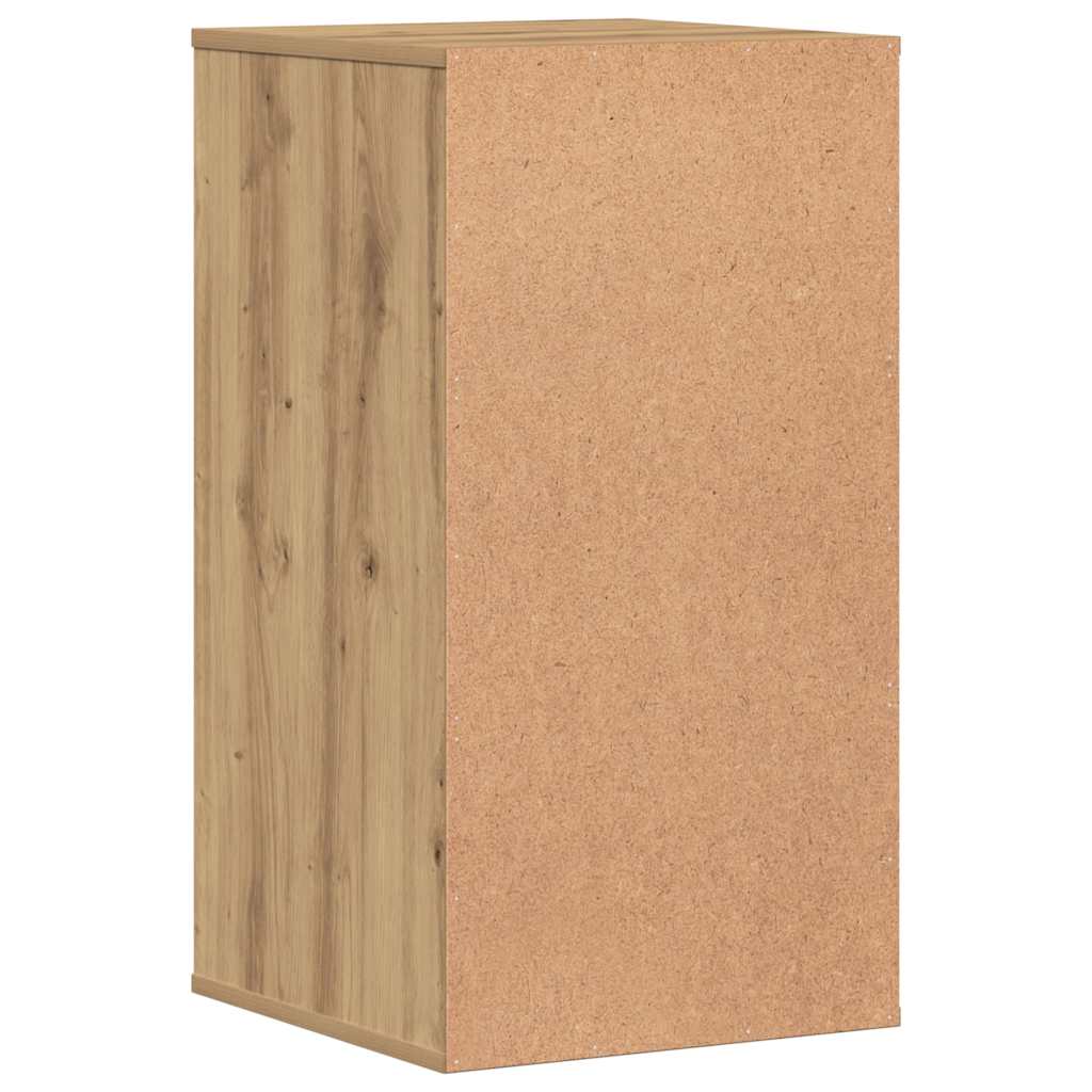 kommode til hjørne 40x41x76 cm konstrueret træ egetræsfarve