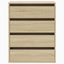 kommode til hjørne 60x41x76 cm konstrueret træ sonoma-eg