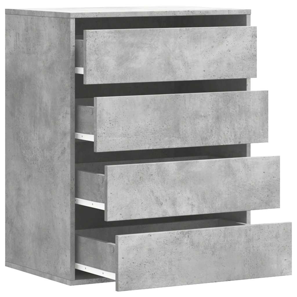 kommode til hjørne 60x41x76 cm konstrueret træ betongrå