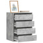 kommode til hjørne 60x41x76 cm konstrueret træ betongrå
