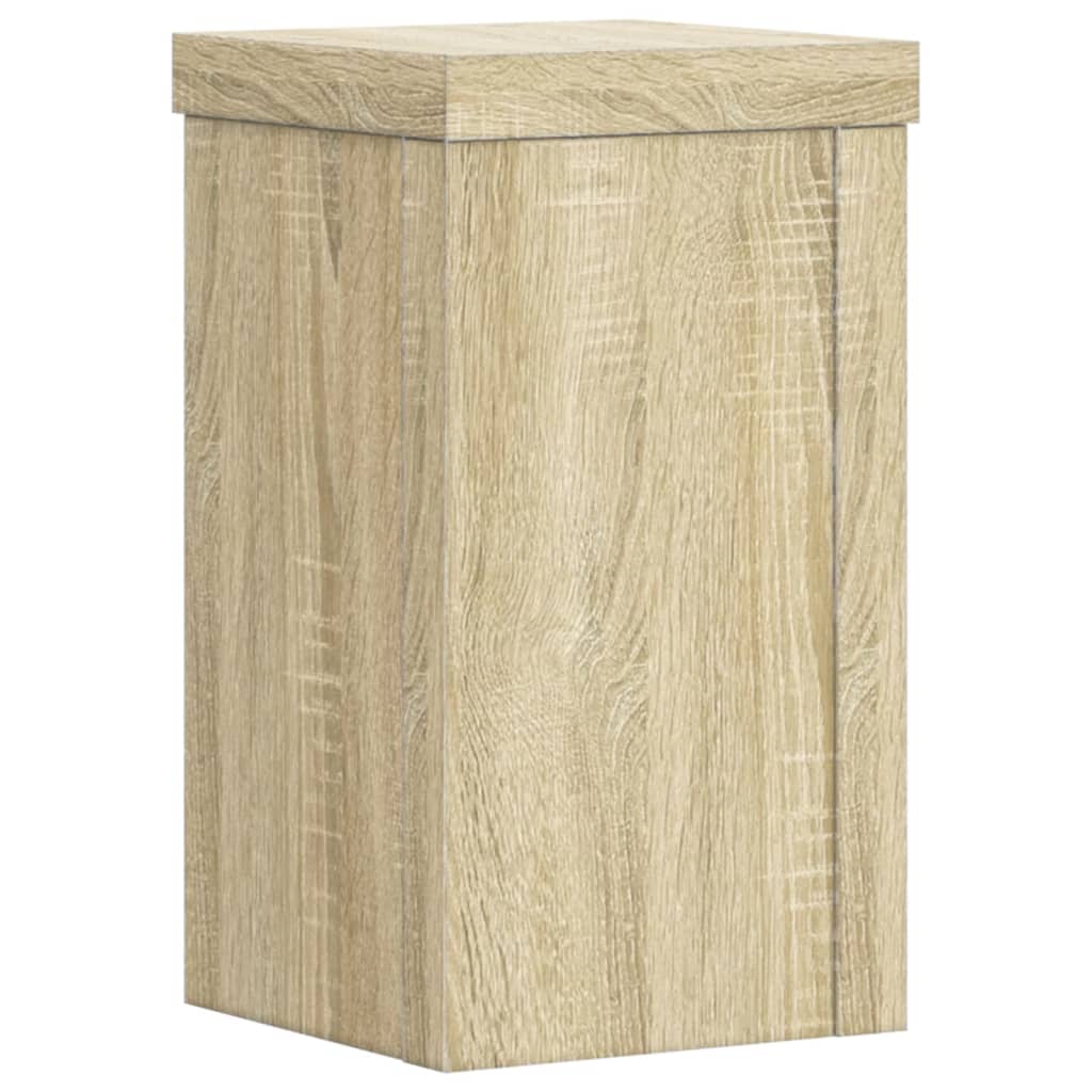 plantestativer 2 stk. 10x10x18 cm konstrueret træ sonoma-eg
