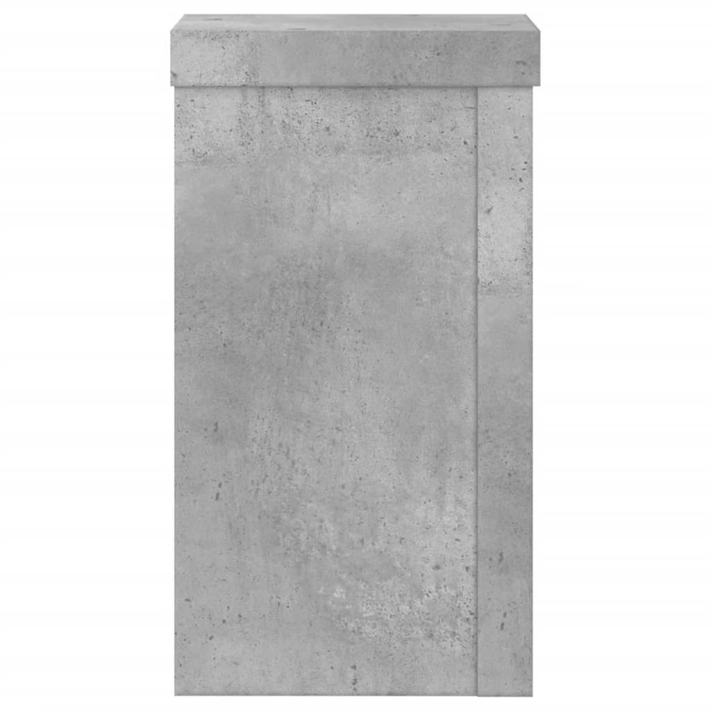 plantestativer 2 stk. 10x10x18 cm konstrueret træ betongrå