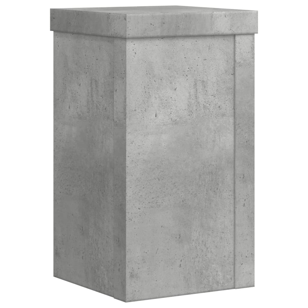 plantestativer 2 stk. 10x10x18 cm konstrueret træ betongrå
