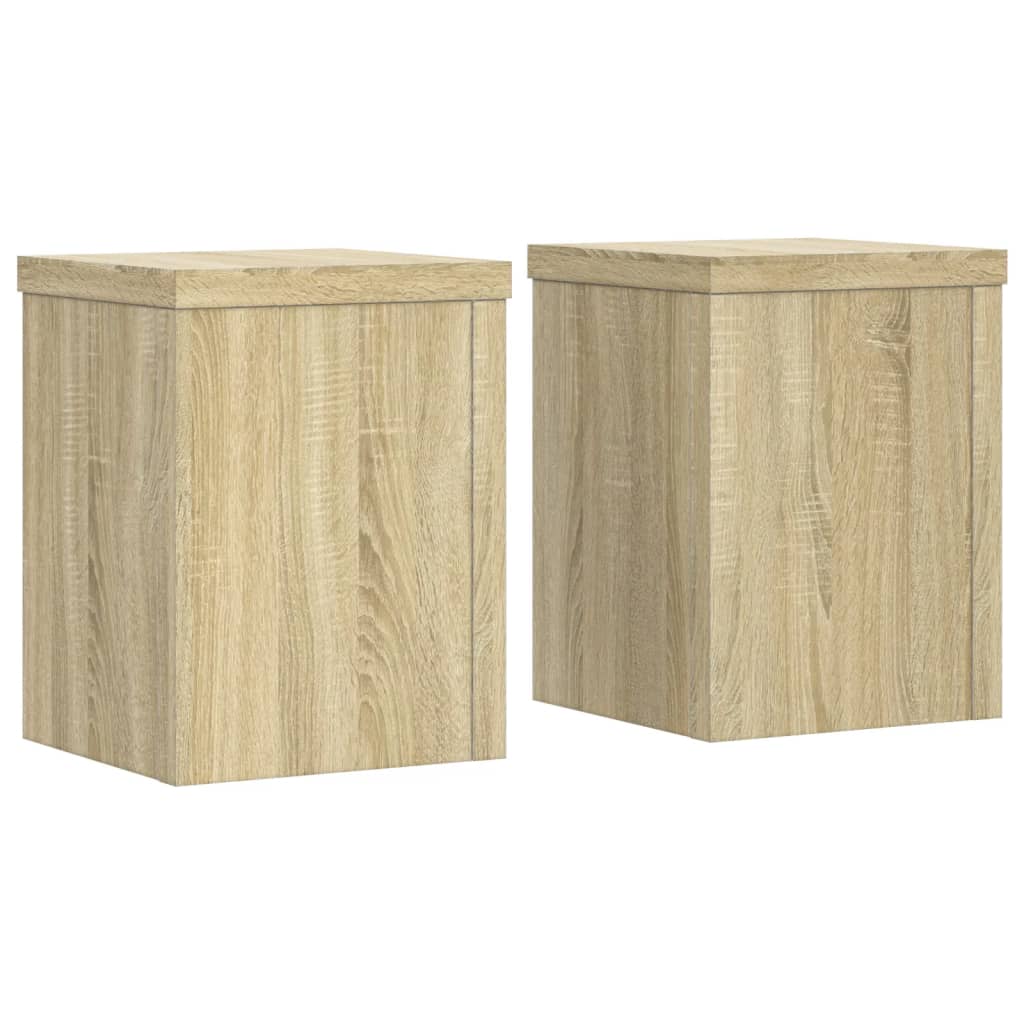 plantestativer 2 stk. 15x15x20 cm konstrueret træ sonoma-eg