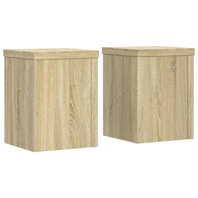 plantestativer 2 stk. 15x15x20 cm konstrueret træ sonoma-eg