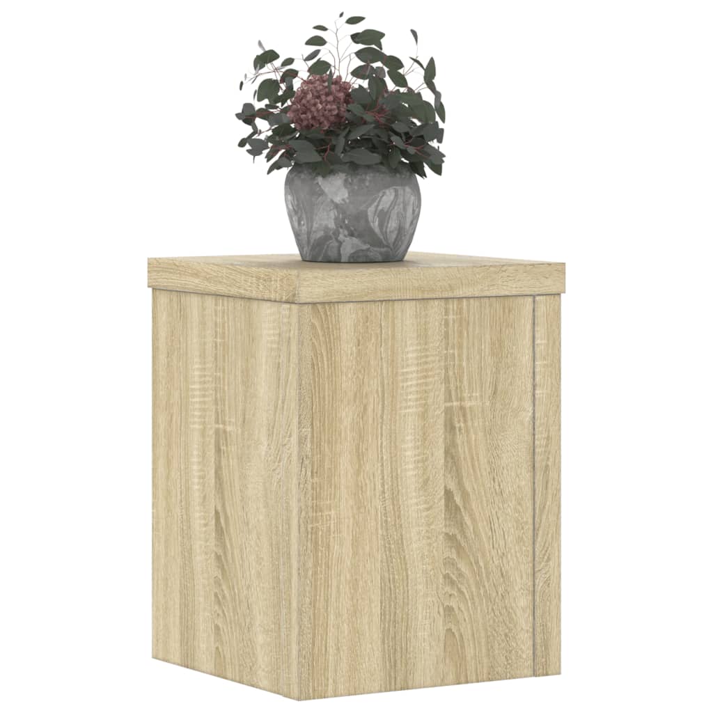 plantestativer 2 stk. 15x15x20 cm konstrueret træ sonoma-eg