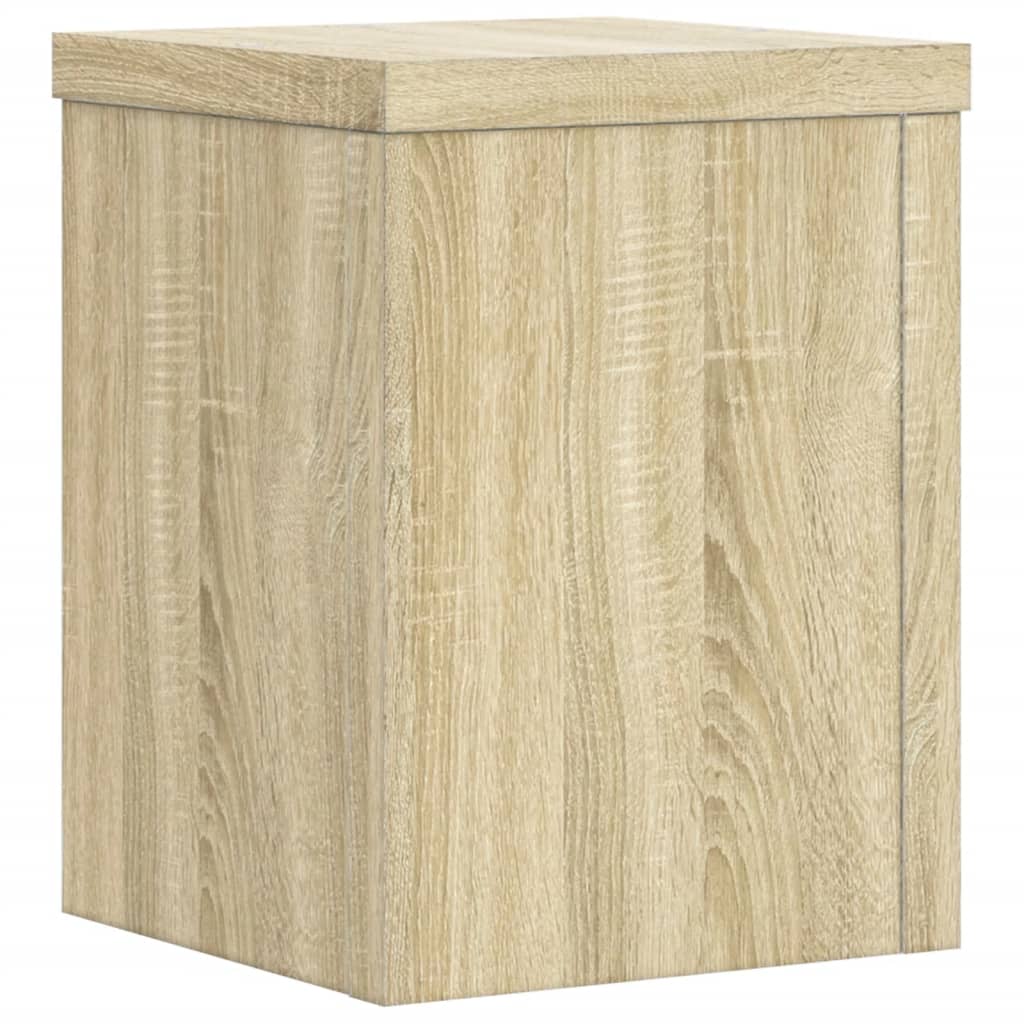 plantestativer 2 stk. 15x15x20 cm konstrueret træ sonoma-eg