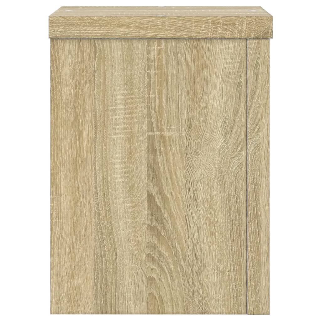 plantestativer 2 stk. 15x15x20 cm konstrueret træ sonoma-eg