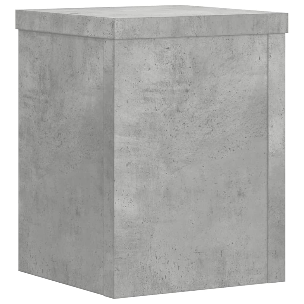 plantestativer 2 stk. 15x15x20 cm konstrueret træ betongrå