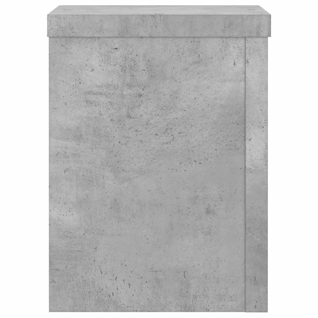 plantestativer 2 stk. 15x15x20 cm konstrueret træ betongrå