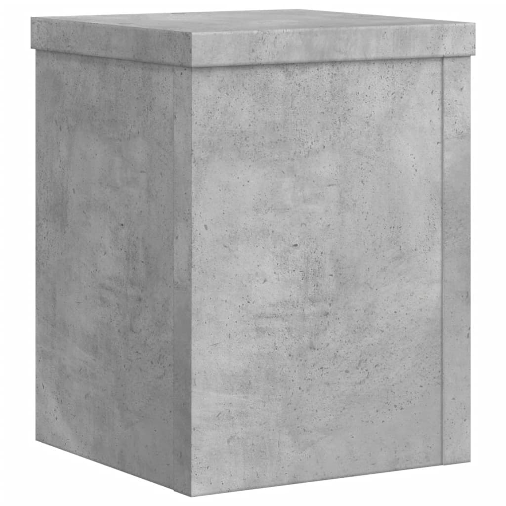 plantestativer 2 stk. 15x15x20 cm konstrueret træ betongrå
