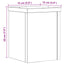 plantestativer 2 stk. 15x15x20 cm konstrueret træ røget eg