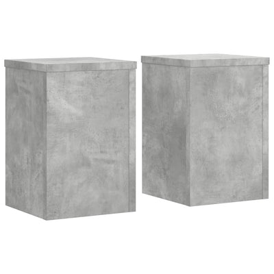 plantestativer 2 stk. 20x20x30 cm konstrueret træ betongrå