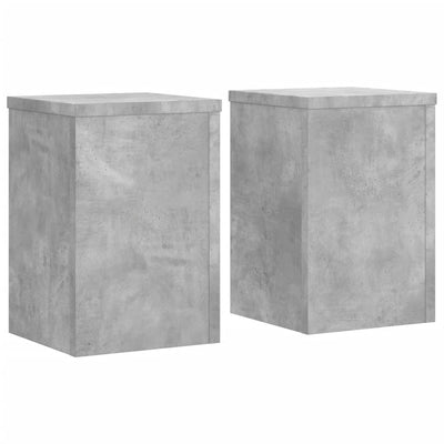 plantestativer 2 stk. 25x25x35 cm konstrueret træ betongrå