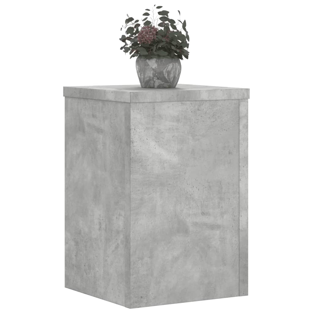plantestativer 2 stk. 25x25x35 cm konstrueret træ betongrå