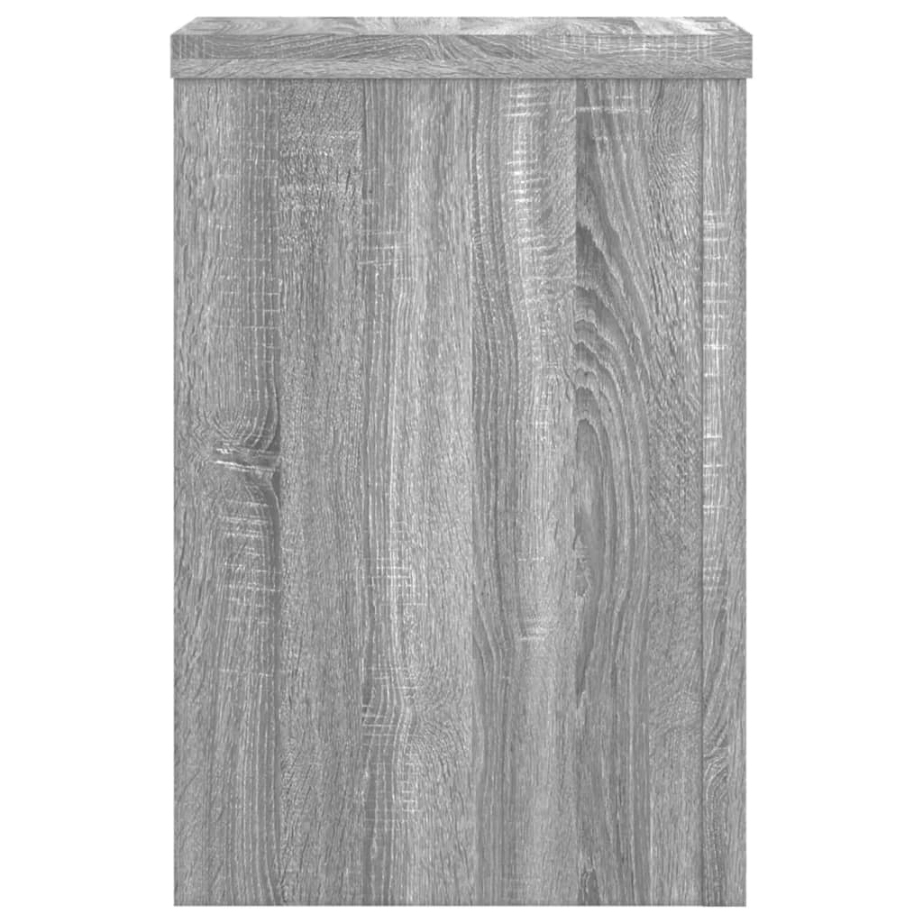 plantestativer 2 stk. 25x25x35 cm konstrueret træ grå sonoma-eg