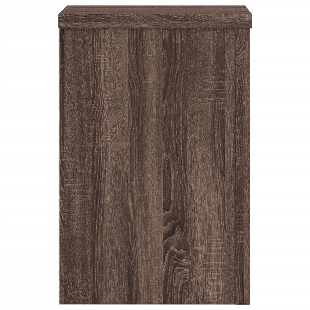 plantestativer 2 stk. 25x25x35 cm konstrueret træ brunt eg
