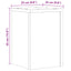 plantestativer 2 stk. 25x25x35 cm konstrueret træ brunt eg