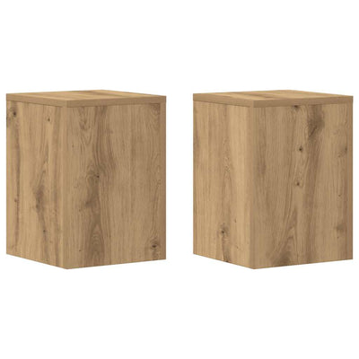 plantestativer 2 stk. 25x25x35 cm konstrueret træ egetræsfarvet