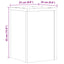 plantestativer 2 stk. 25x25x35 cm konstrueret træ egetræsfarvet