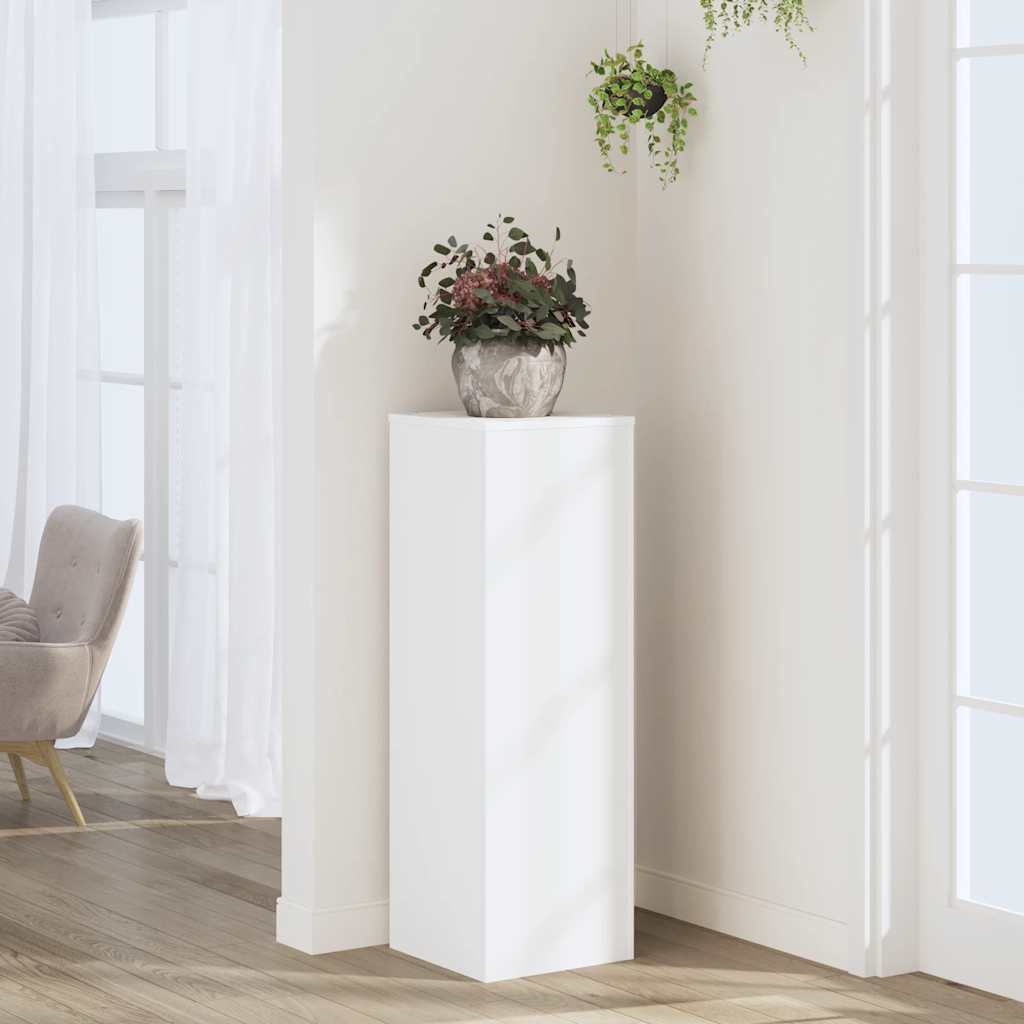 plantestativ 33x33x100 cm konstrueret træ hvid billede