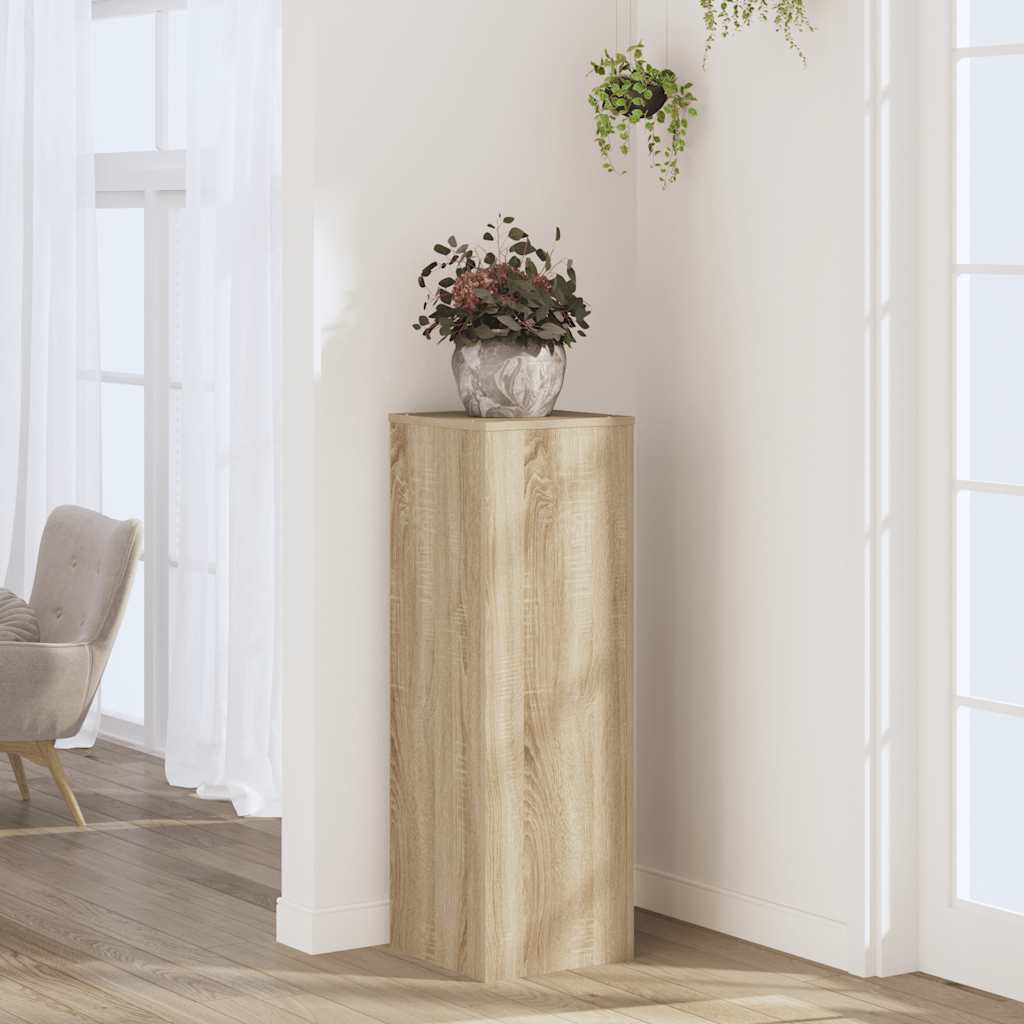 plantestativ 33x33x100 cm konstrueret træ sonoma-eg billede