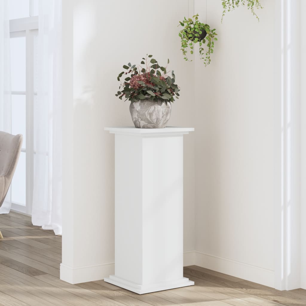 plantestativ 33x33x80 cm konstrueret træ hvid billede