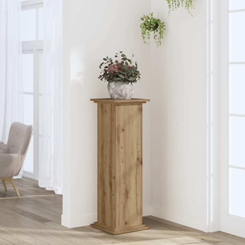 plantestativ 33x33x100 cm konstrueret træ gammelt egetræslook billede
