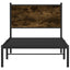 sengeramme uden madras 90x200 cm metal røget egetræsfarve