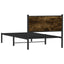 sengeramme uden madras 107x203 cm metal røget egetræsfarve