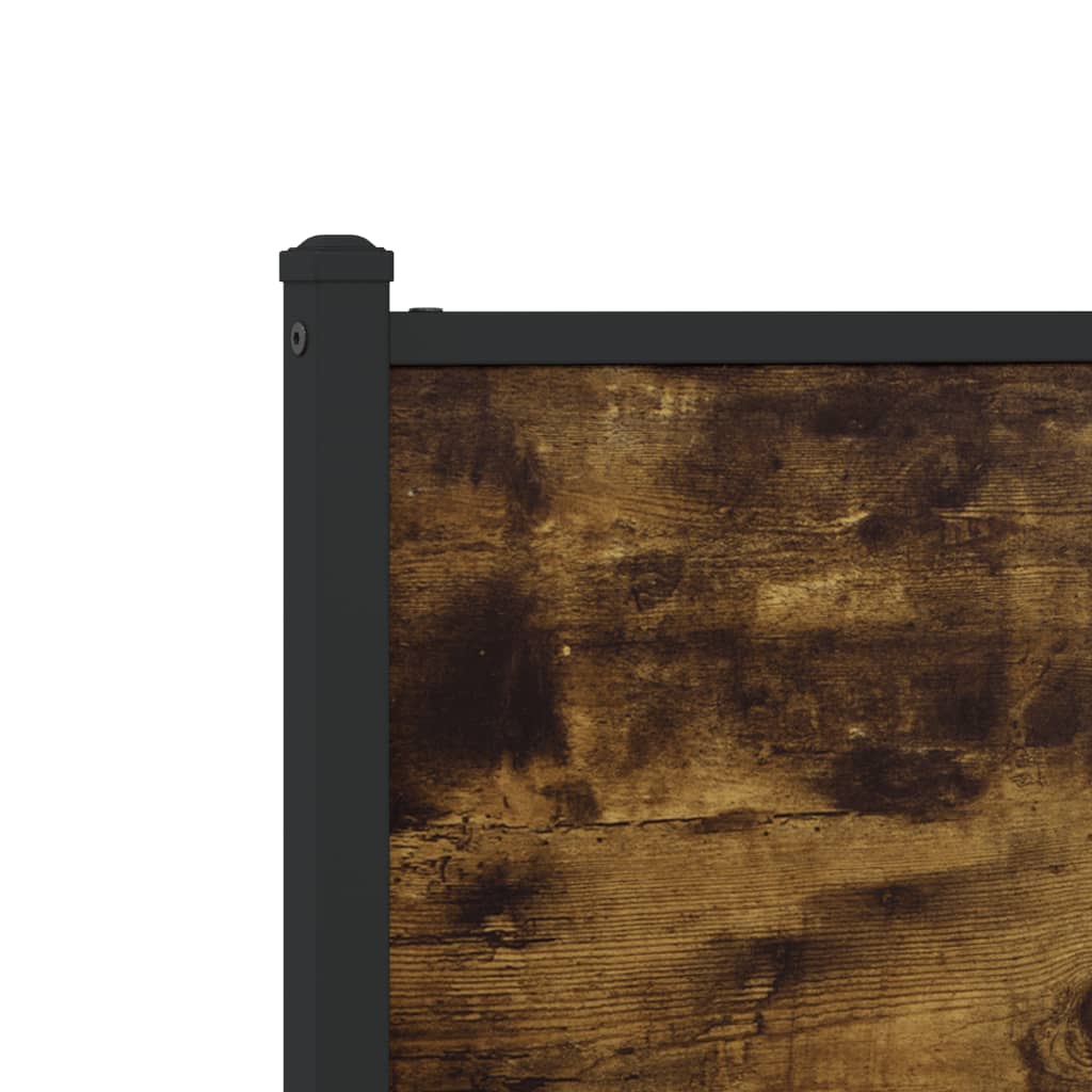sengeramme uden madras 120x200 cm metal røget egetræsfarve