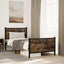 sengeramme uden madras 80x200 cm metal røget egetræsfarve