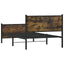 sengeramme uden madras 100x200 cm metal røget egetræsfarve