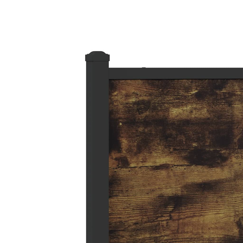 sengeramme uden madras 120x200 cm metal røget egetræsfarve