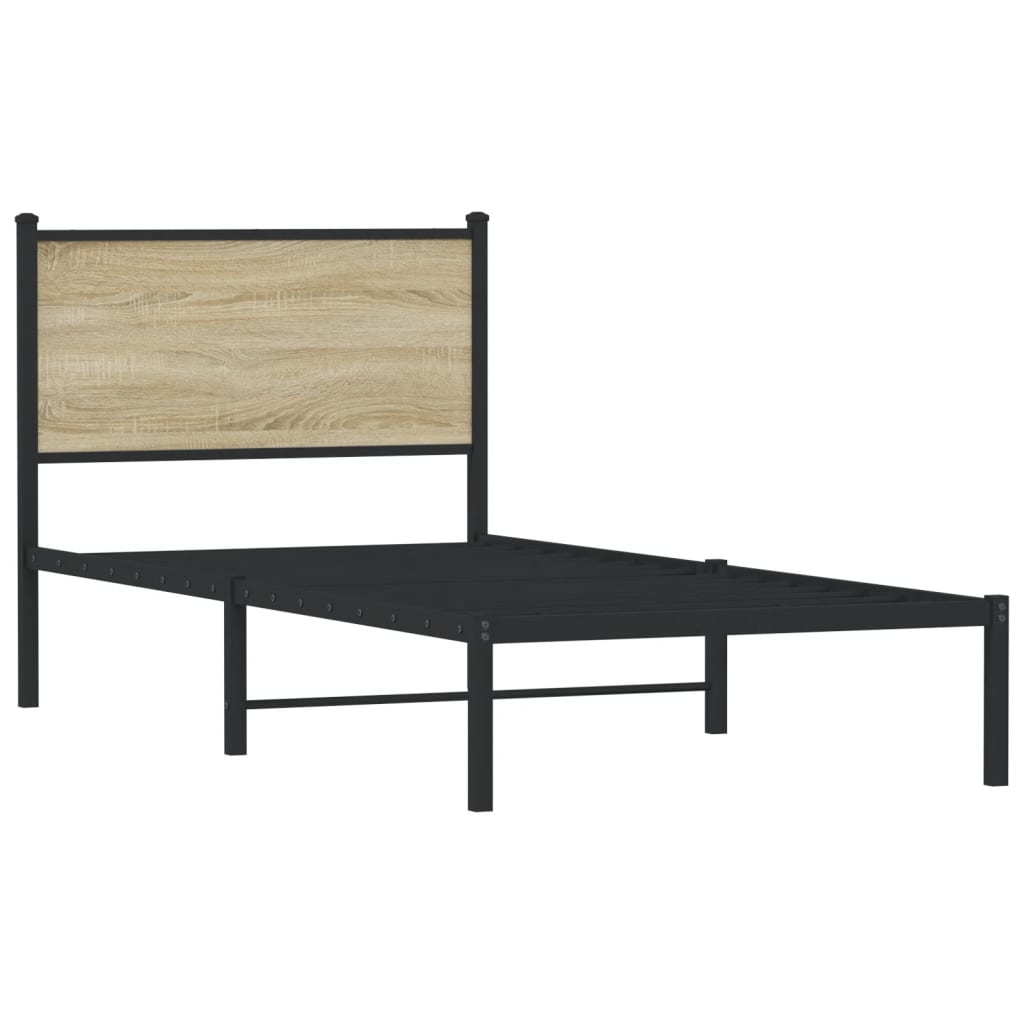 sengeramme uden madras 75x190 cm metal sonoma-eg