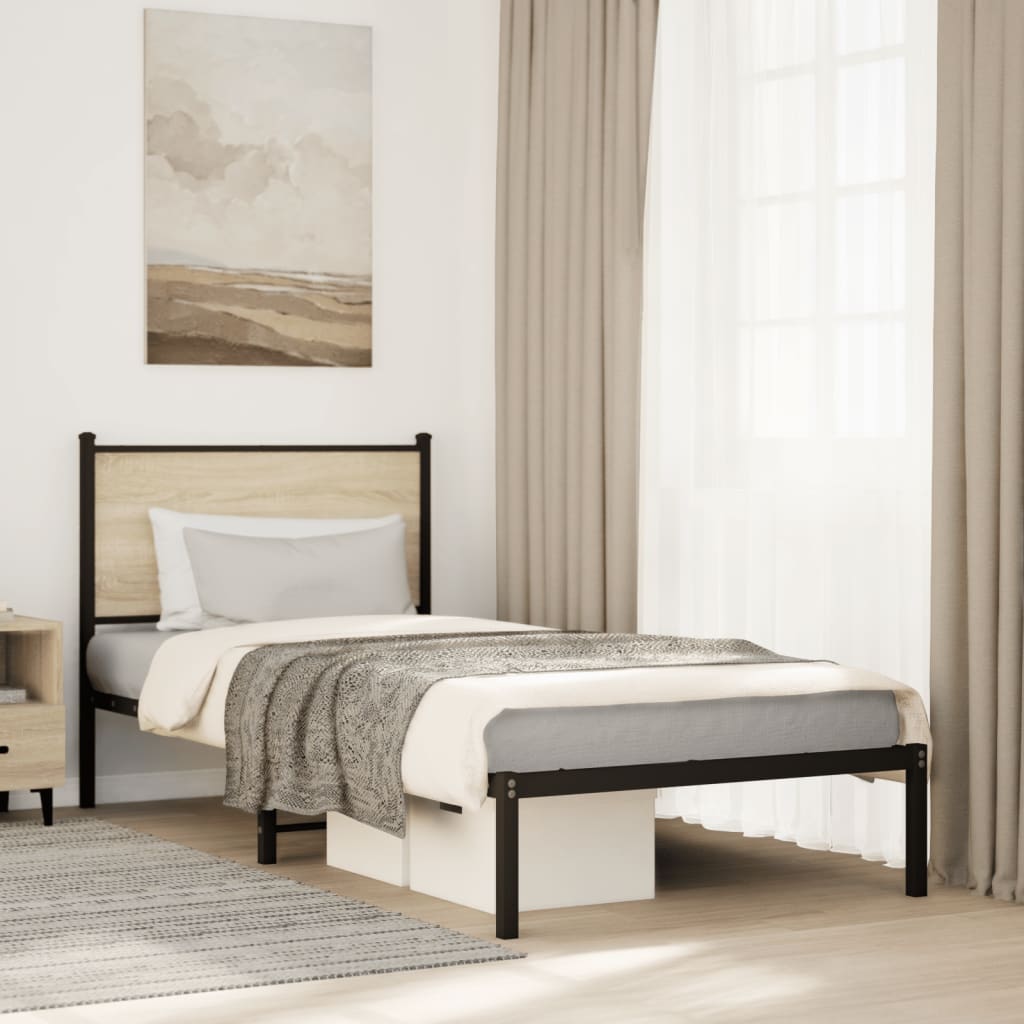 sengeramme uden madras 90x190 cm metal sonoma-eg