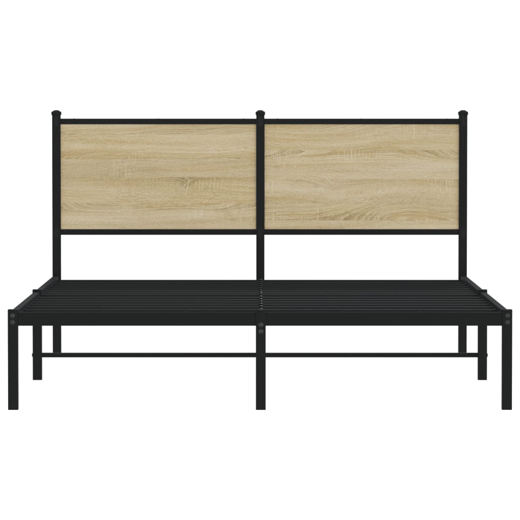 sengeramme uden madras 150x200 cm metal sonoma-eg