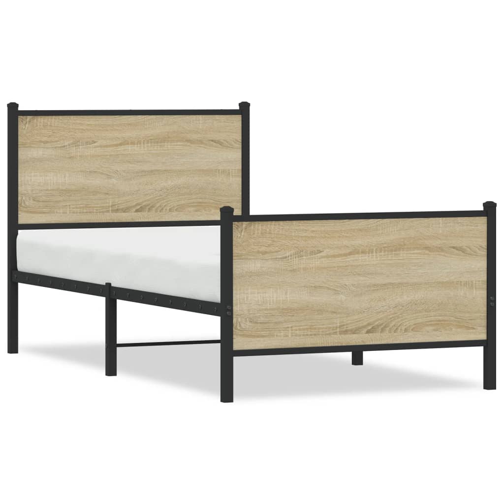 sengeramme uden madras 75x190 cm metal sonoma-eg