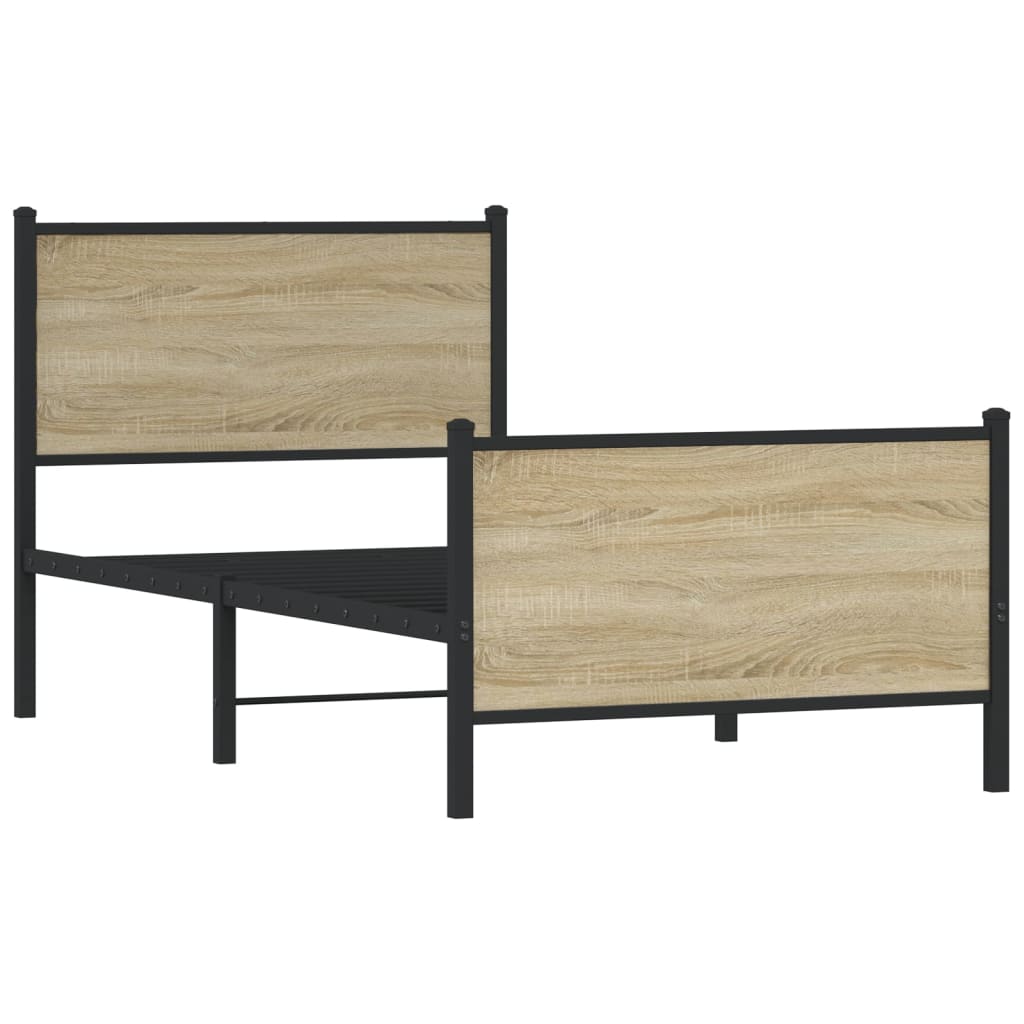 sengeramme uden madras 75x190 cm metal sonoma-eg