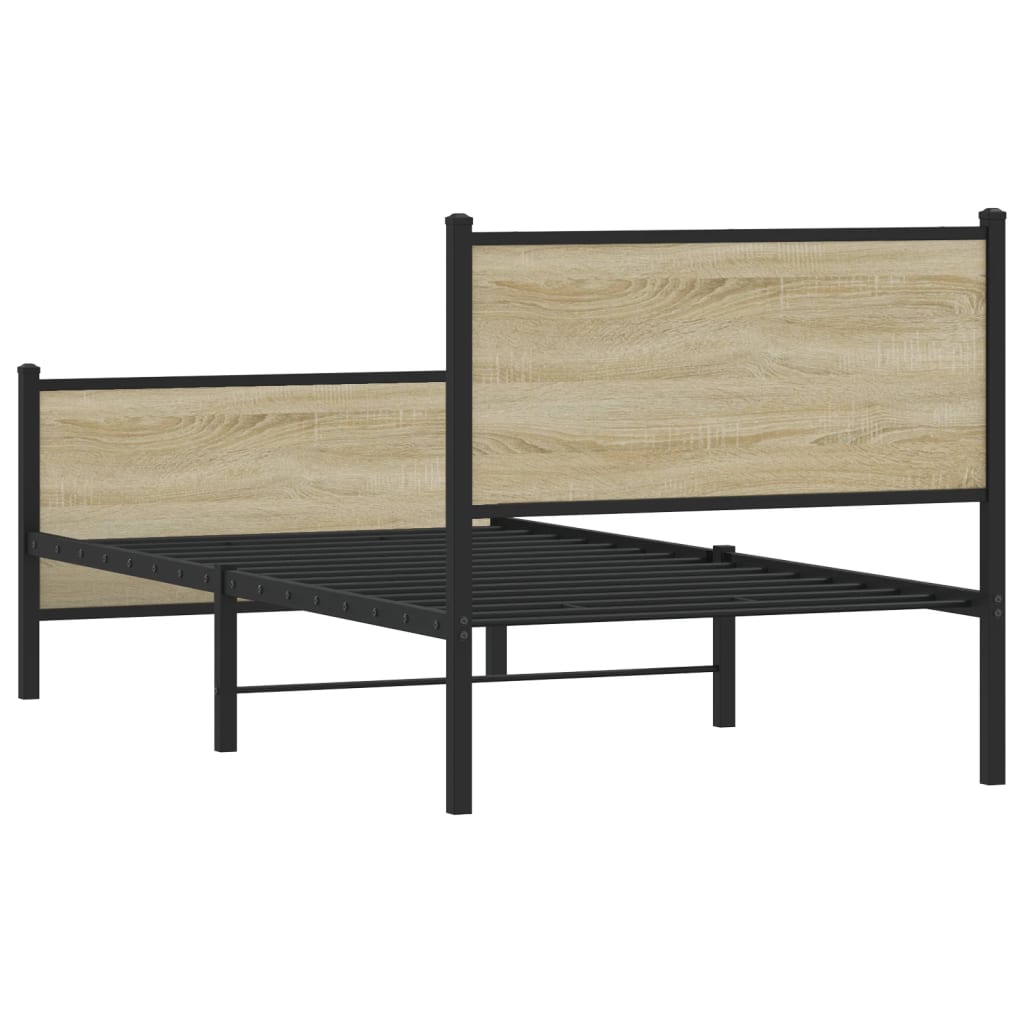 sengeramme uden madras 75x190 cm metal sonoma-eg
